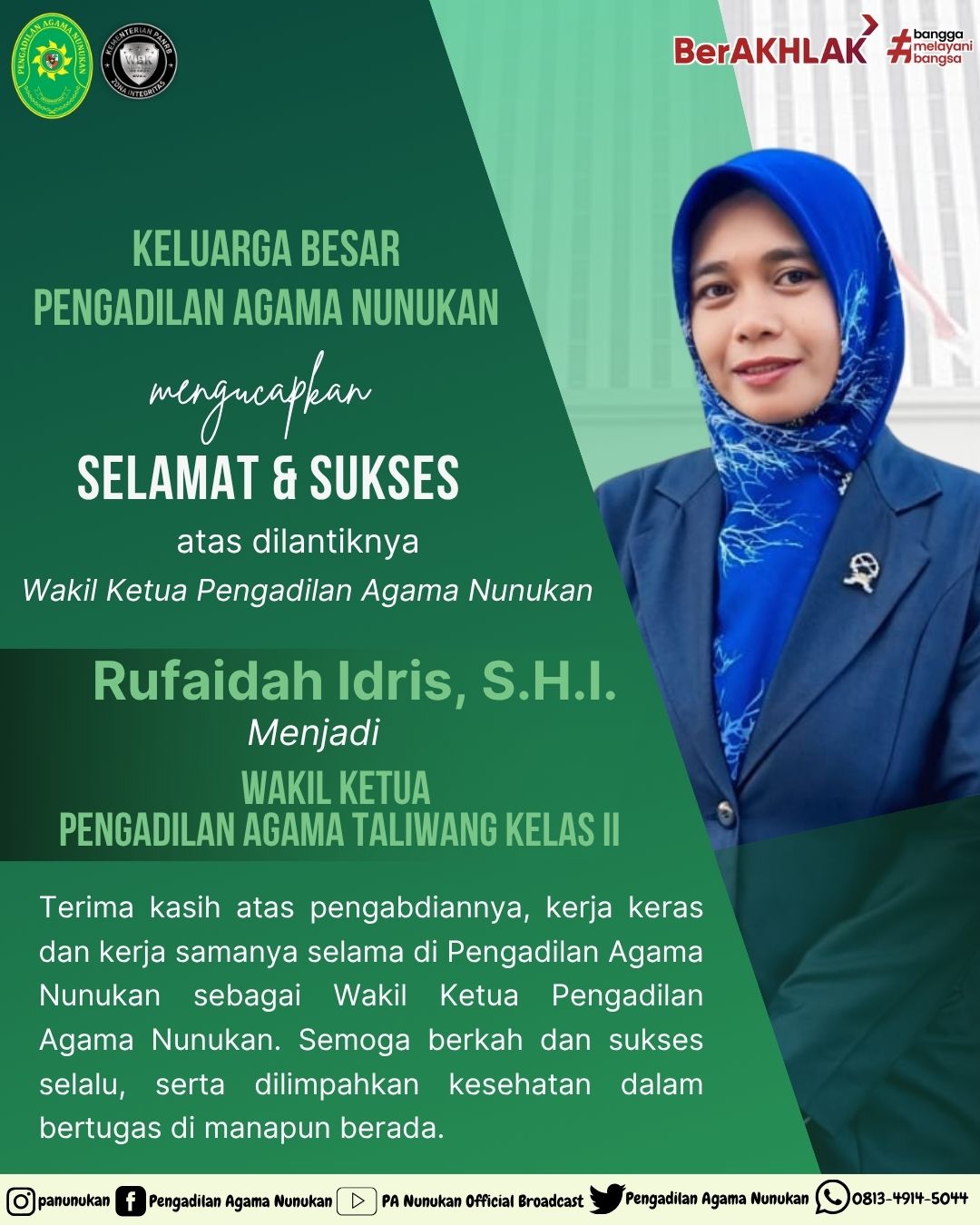 wakil sedih jadinya